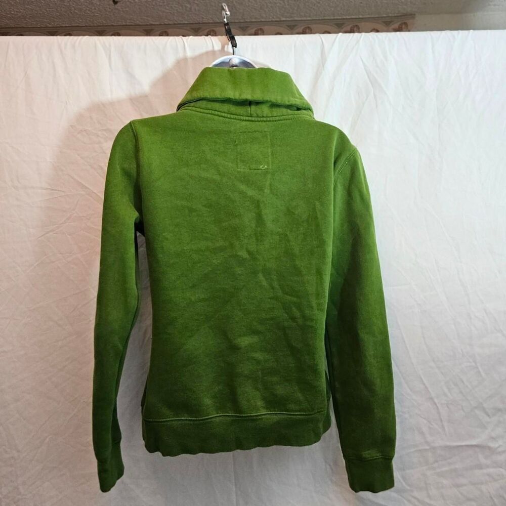vintage y2k green collared v neck whimsical sweatshirt - Picture 3 of 4